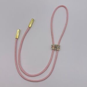 VINTAGE Aurora Borealis Crystal & Paracord Bolo Tie